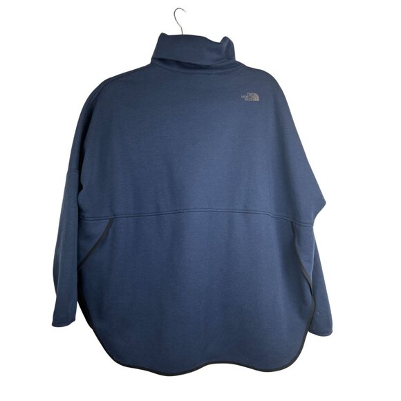 The North Face Womens Navy Blue Funnel Neck Pullover Sweatshirt W/ Pockets  XS - Picture 2 of 10
